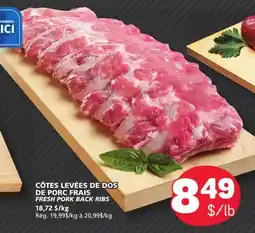 Marché Bonichoix FRESH PORK BACK RIBS offer