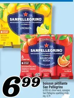 Marché Richelieu BOISSON PÉTILLANTE SAN PELLEGRINO |SAN PELLEGRINO SPARKLING DRINK offer