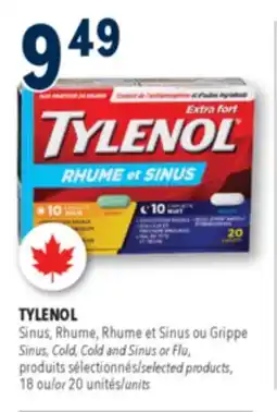 Familiprix Tylenol cold & sinus daytime and nighttime extra strength caplets 20un offer