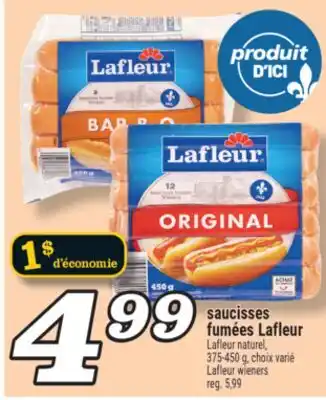 Marché Richelieu SAUCISSES FUMÉES LAFLEUR | LAFLEUR WIENERS offer