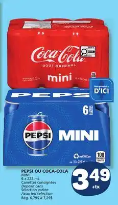 Marché Bonichoix PEPSI OR COCA-COLA MINI offer