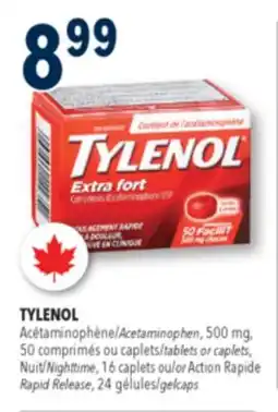 Familiprix TYLENOL, Sinus, Cold, Cold and Sinus or Flu, selected products, 18 or 20 units offer