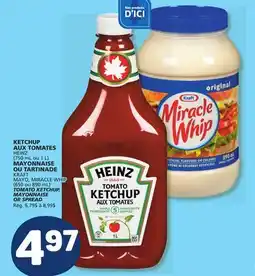 Marché Bonichoix HEINZ TOMATO KETCHUP, KRAFT MAYONNAISE OR SPREAD offer