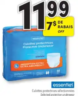 Familiprix ESSENTIEL Selected protective underwear offer