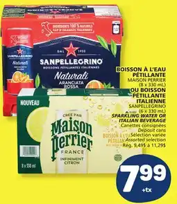 Marché Bonichoix MAISON PERRIER SPARKLING WATER OR SANPELLEGRINO ITALIAN BEVERAGE offer