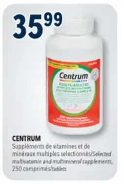 Familiprix CENTRUM Selected multivatamin and multimineral supplements, 250tablets offer