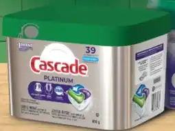 Familiprix Cascade Platinum Actionpacs dishwasher detergent 39un offer