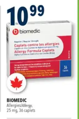 Familiprix Biomedic allergy formula caplets regular strength 36un offer