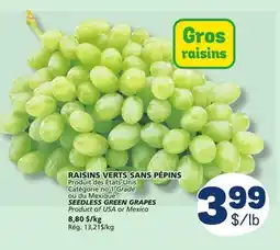 Marché Bonichoix SEEDLESS GREEN GRAPES offer