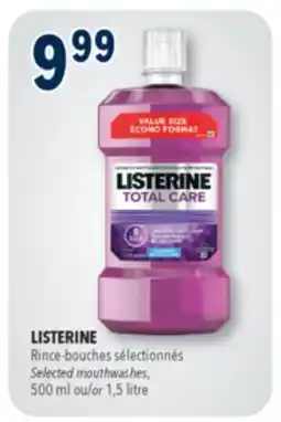 Familiprix Listerine Total Care clean mint antiseptic mouthwash offer