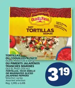 Marché Bonichoix OLD EL PASO TORTILLAS, TACO SHELLS OR MARINATED SLICED JALAPENO PEPPERS offer