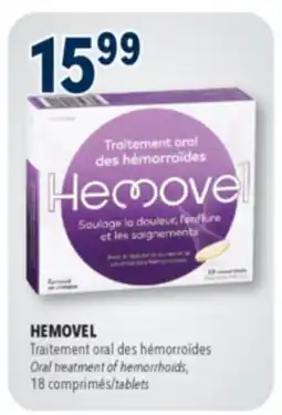 Familiprix HEMOVEL Oral treatment of hemorrhoids, 18 tablets offer