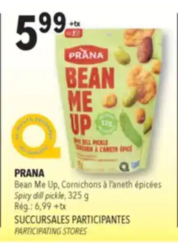 Familiprix Prana Bean Me Up flavoured bean and nut mix spicy dill pickle offer