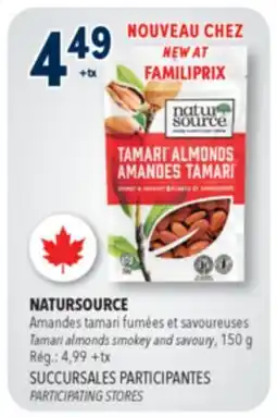 Familiprix NATURSOURCE Tamari almonds smokey and savoury offer