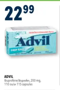 Familiprix ADVIL, Ibuprofen, 200 mg, 110 or 115 capsules offer