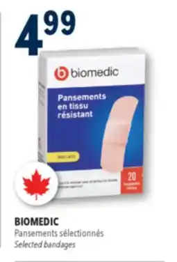 Familiprix BIOMEDIC, Selected bandages offer