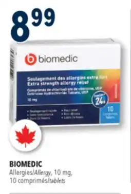 Familiprix Biomedic extra strength allergy relief tablets 10un offer