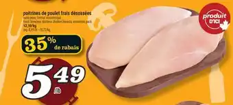Marché Richelieu POITRINES DE POULET FRAIS DÉSOSSÉES | FRESH BONELESS SKINLESS CHICKEN BREASTS offer