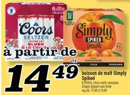 Marché Richelieu BOISSON DE MALT SIMPLY SPIKED | SIMPLY SPIKED MALT DRINK offer
