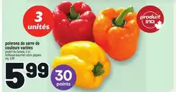 Metro POIVRONS DE SERRE DE COULEURS VARIÉES | HOTHOUSE ASSORTED COLORS PEPPERS offer
