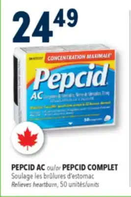 Familiprix PEPCID AC or PEPCID COMPLET, Relieves heartburn, 50 units offer