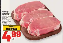 Metro CÔTELETTES DE PORC FRAIS DÉSOSSÉES | FRESH BONELESS PORK CHOPS, ECONOMIC PACK offer