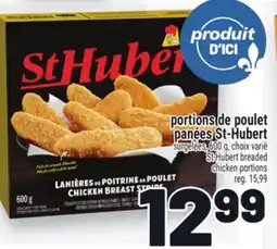 Metro PORTIONS DE POULET PANÉES ST‑HUBERT | ST-HUBERT BREADED CHICKEN PORTIONS offer