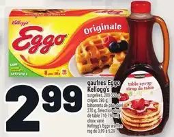 Metro GAUFRES EGGO KELLOGG'S | KELLOGG'S EGGO WAFFLES offer