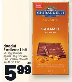 Metro CHOCOLAT EXCELLENCE LINDT | LINDT EXCELLENCE CHOCOLATE offer