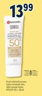 Familiprix BIOMEDIC, Sunscreen, Ultra mineral lotion, SPF 50+, 50 ml offer