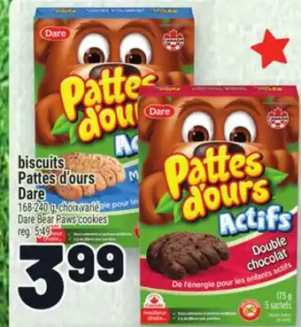 Metro BISCUITS PATTES D'OURS DARE | DARE BEAR PAWS COOKIES offer