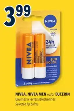Familiprix NIVEA, NIVEA MEN Selected lip balms offer