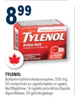 Familiprix Tylenol Extra Strength 500mg tablets 50un offer