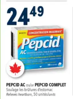 Familiprix Pepcid AC maximum strength acid controller tablets 50un offer