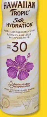 Familiprix Hawaiian Trop Silk Hydration clear SPF30 sunscreen spray offer