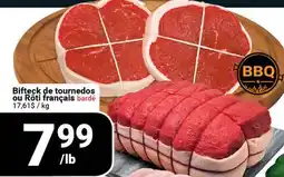 Pasquier Bifteck de tournedos ou Rôti français barde offer