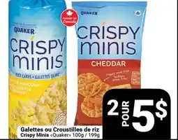 Pasquier Galettes ou Croustilles de riz Crispy Minis Quaker offer