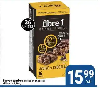 Pasquier Barres tendres avoine et chocolat Fibre 1 offer