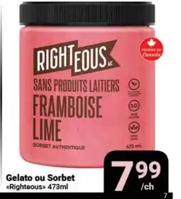 Pasquier Gelato ou Sorbet Righteous offer