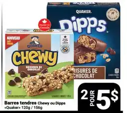 Pasquier Barres tendres Chewy ou Dipps Quaker 1 offer