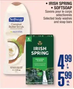 Jean Coutu IRISH SPRING, SOFTSOAP Selected body washes and soap bars offer
