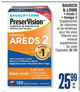 Jean Coutu BAUSCH & LOMB Vitamin and mineral supplements for eyes offer