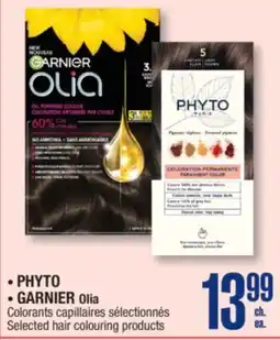 Jean Coutu PHYTO, GARNIER Olia Selected hair colouring products offer