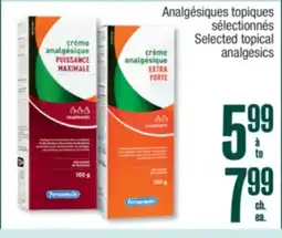 Jean Coutu Personelle Selected topical analgesics offer