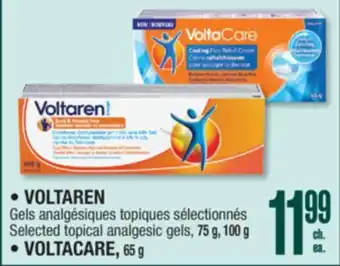 Jean Coutu VOLTAREN Selected topical analgesic gels, VOLTACARE offer
