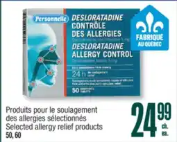 Jean Coutu Selected allergy relief products offer