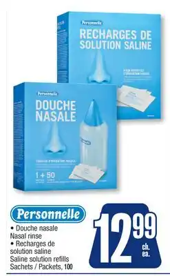 Jean Coutu Personnelle • Nasal rinse • Saline solution refills offer