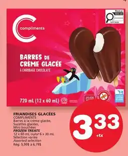 Marches Tradition COMPLIMENTS FROZEN TREATS offer