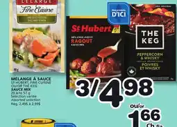 Marches Tradition ST-HUBERT, FINE CUISINE OR THE KEG SAUCE MIX offer