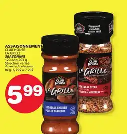 Marches Tradition CLUB HOUSE LA GRILLE SEASONING offer